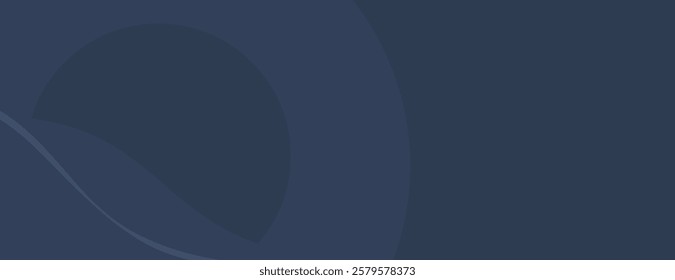 Dark blue background with abstract curves. The background is smooth and modern, featuring a consistent dark blue color throughout. Digital background vector. Blue background.