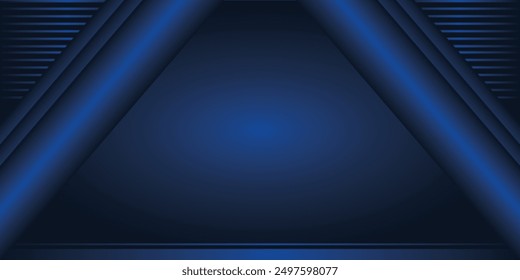 Dark Blue background Abstract design and dark, light blue line pattern, Premium background design with diagonal dark blue for digital luxury business.