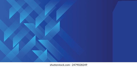 Dark blue background with abstract geometric diagonal elements for presentation. Futuristic technology concept. Vector illustration