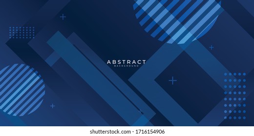 Dark blue background with abstract graphic elements for presentation background design. Suit for business, corporate, institution, party, festive, seminar, and talks.