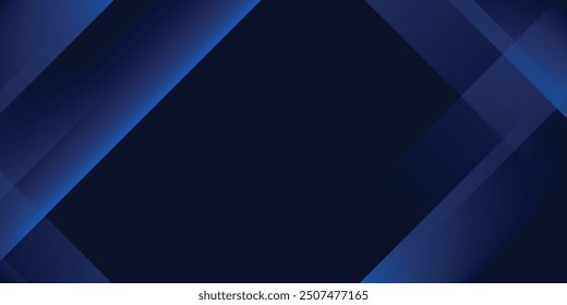 Fondo azul oscuro con Elementos gráficos abstractos para el diseño de fondo de presentación.