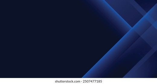 Fondo azul oscuro con Elementos gráficos abstractos para el diseño de fondo de presentación.