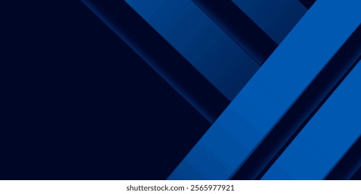 Dark blue background with abstract graphic elements for presentation background design.