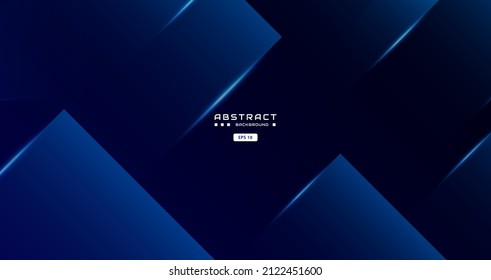 dark blue background with abstract light square shape, arrow, dynamic and sport banner concept.