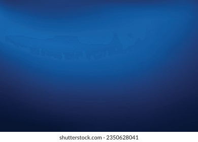 Fondo azul oscuro. Gradiente de metal azul claro abstracto. Fondo brillante de textura borrosa. Pared de textura geométrica azul con reflejos de luz. Ilustración vectorial 3D.