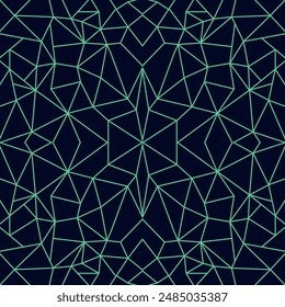 Vector de contorno de línea de polígono abstracto de fondo azul oscuro