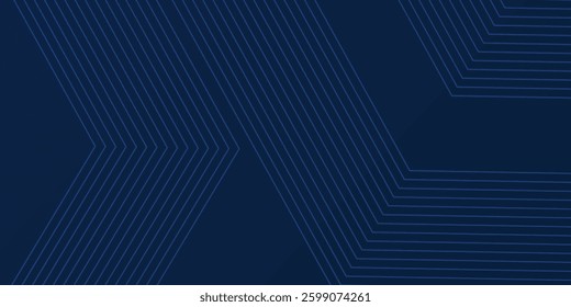 Dark blue background. Abstract presentation background curved lines modern illustration.