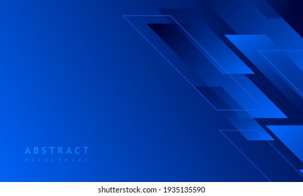 dark blue background with abstract square shape, dynamic and sport banner concept.