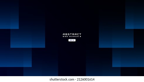 dark blue background with abstract square shape, arrow, dynamic and sport banner concept.