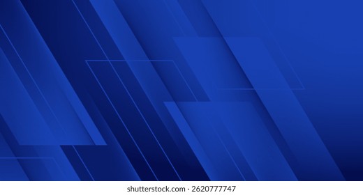 Fondo azul oscuro con forma cuadrada abstracta, concepto de Anuncio dinámico y deportivo.
