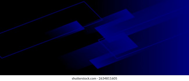 dark blue background with abstract square shape, dynamic and sport banner concept. eps 10