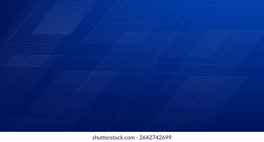 dark blue background with abstract square shape, dynamic and sport banner concept.