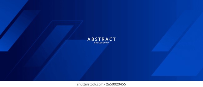 dark blue background with abstract square shape, dynamic and sport banner concept.