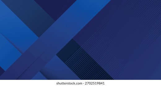 Fundo azul escuro com forma quadrada abstrata, dinâmico e conceito de banner de esporte.

