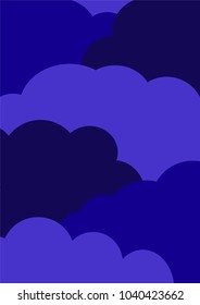 Dark blue background for any lettering. Among the clouds.