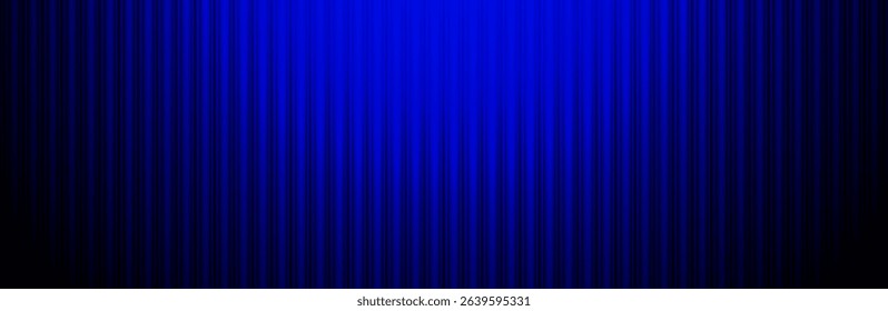 Dark blue background banner design with geometric vertical lines, exhibition stage, modern vector for presentation