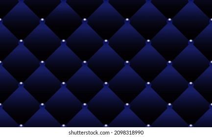 Dark blue background with blue beads. Vector illustration. 