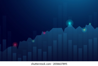 fondo azul oscuro, vector de ilustración de moneda criptográfica de Bitcoin para página, logotipo, tarjeta, banner, web e impresión.