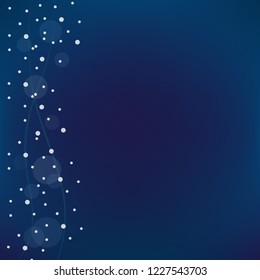 Dark Blue background. Christmas concept. Vector illustration.