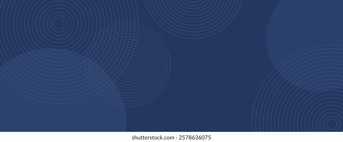 A dark blue background with circular patterns. The blue background features a textured, geometric style with overlapping circles. Circle pattern background vector. Blue background.