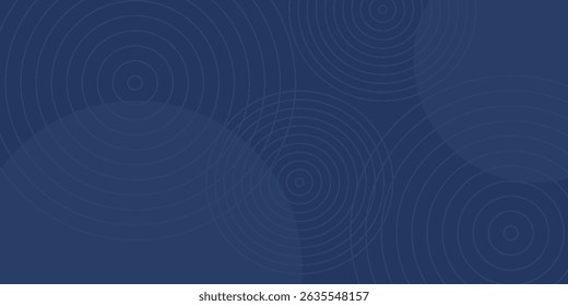 A dark blue background with circular patterns. The blue background features a textured, geometric style with overlapping circles. Circle pattern background vector. Blue background.
