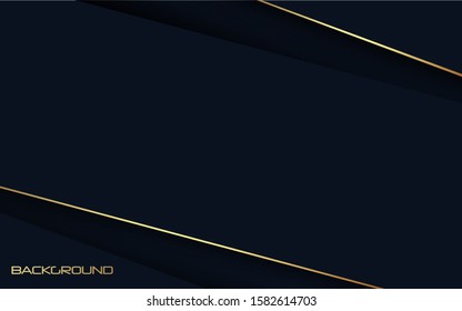 Dark blue background with a combination line light gold. Luxury premium concept vector design for use element cover, banner, wallpaper, business. eps10