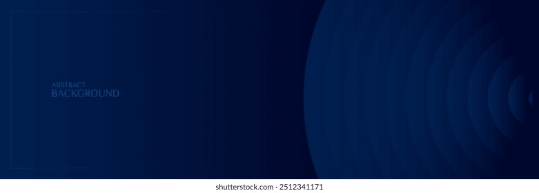A dark blue background with concentric circles.
