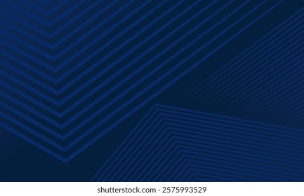 Dark blue background with curved modern lines. Background of abstract presentation. Fancy paper piece background. Abstract decoration Vector illustration