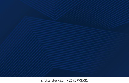 Dark blue background with curved modern lines. Background of abstract presentation. Fancy paper piece background. Abstract decoration Vector illustration