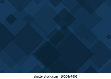 Dark blue background with diamonds of different sizes. The overall geometric pattern. Vector