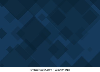 Dark blue background with diamonds of different sizes. The overall geometric pattern. Vector