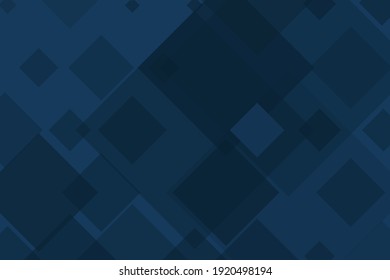 Dark blue background with diamonds of different sizes. The overall geometric pattern. Vector