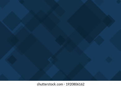 Dark blue background with diamonds of different sizes. The overall geometric pattern. Vector