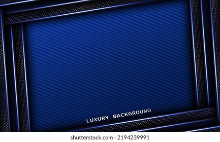 Dark Blue Background, With Fancy Frames And Textures, With Big Empty Space