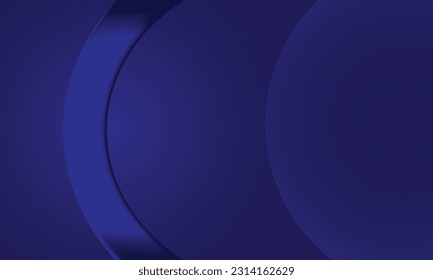 Dark blue background with glowing 3D blue circles. Horizontal vector template for banners, invitations, vouchers, certificates, and websites