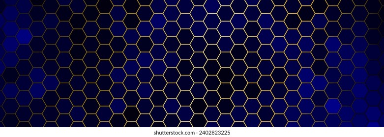 dark blue background with gold lines