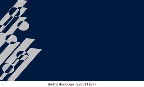 dark blue background with gray blocks and circles, design for business wallpaper