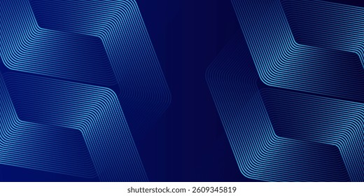 Dark blue background with hexagon geometric lines pattern. Abstract shiny hexagon lines. Futuristic technology concept. eps 10
