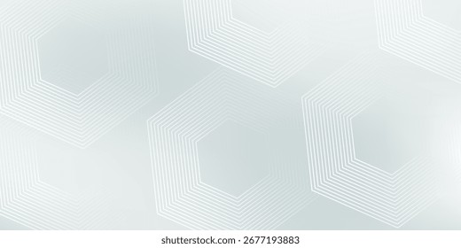 Dark blue background with hexagon geometric lines pattern. Abstract shiny hexagon lines. Futuristic technology concept. eps 10	