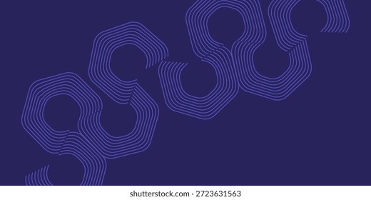 Dark blue background with hexagon geometric lines pattern gradient art