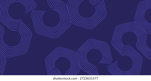 Fondo azul oscuro con líneas geométricas hexagonales patrón gradiente arte