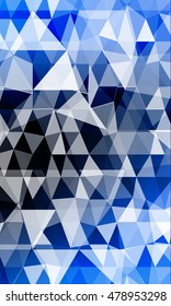 Dark blue background image from the polygonal elements. Blend. Vector illustration. Abstraction. For design, presentations, banners.