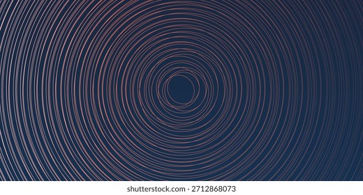 Fundo azul escuro com camadas de grandes círculos concêntricos em cinza, vermelho e azul, criando um padrão geométrico sobreposto dinâmico Swilry - design de vetor criativo