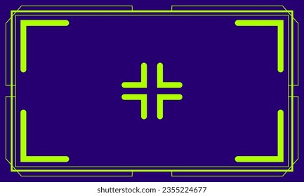 Dark blue background with a light colored striped frame