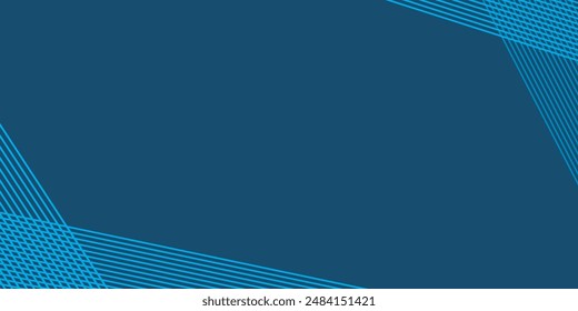 Dark blue background with light lines stripes overlap on dark geometric background for presentation design