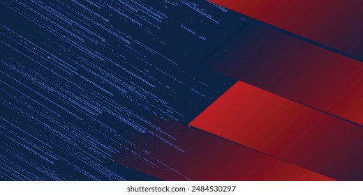 Fondo azul oscuro con rojo granate, ilustración decorativa brillante con líneas y barras en una Plantilla abstracta. Diseño inteligente para la publicidad de su negocio,