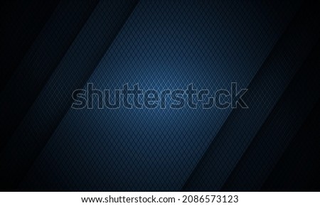 Dark blue background. Dark metal texture steel background. Navy blue carbon fiber texture. Web design template vector illustration EPS 10. 