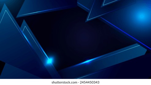 Dark blue background with metallic effect vector design in eps 10