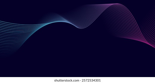dark blue background modern abstract pink and blue lines  