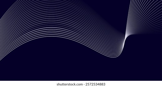 dark blue background modern abstract white and blue lines  